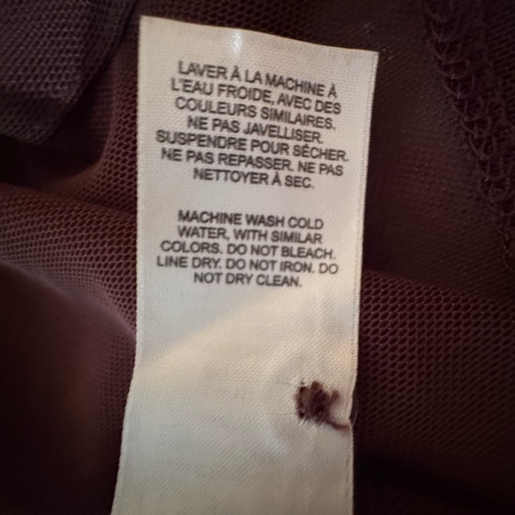 Garage Sheer Brown Button-Down Shirt. Size M NWOT - Picture 9 of 9